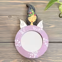 آینه دستی نازگل طرح دو