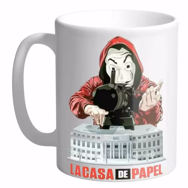 ماگ سرامیکی طرح خانه کاغذی کد608