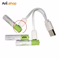 باتری شارژی سرخود نیم قلمی بسته 4 عددی شارژ مستقیم