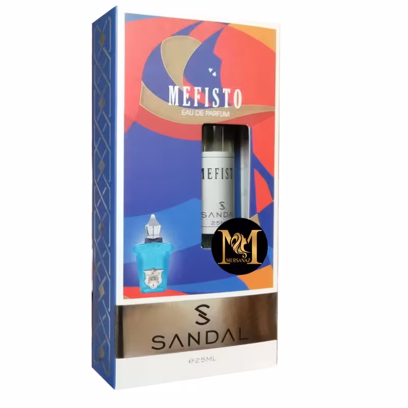 عطر جیبی مردانه صندل مدل مفیستو حجم 25 میلی لیتر