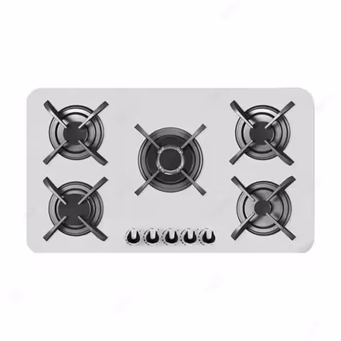 اجاق گاز 5 شعله شیشه سفید میکس پلاس مدلIG-8517