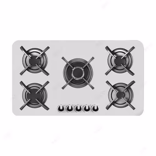 اجاق گاز 5 شعله شیشه سفید میکس پلاس مدلIG-8517