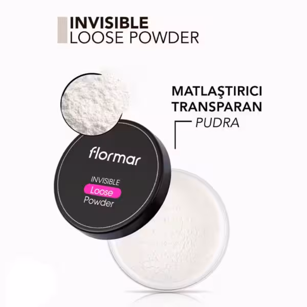 پودر تثبیت کننده آرایش Flormar بی رنگ از بین برنده منافذ باز و مات کننده پوست حجم 18 گرم ساخت ترکیه