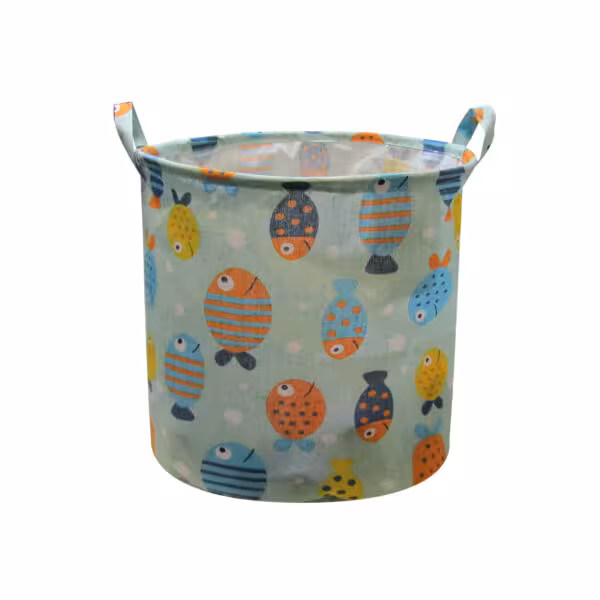 نمو سبد وسایل دسته دار 35 سانت گرد لمینیت طرح ماهی