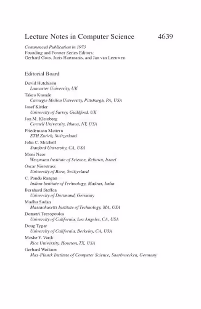 خرید و دانلود نسخه کامل کتاب Fundamentals of Computation Theory: 16th International Symposium, FCT 2007, Budapest, Hungary, August 27-30, 2007. Proceedings