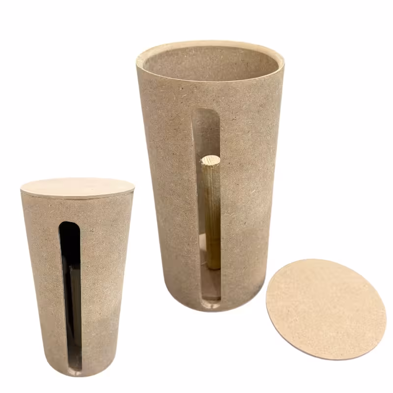 بیس MDF جا دستمال حوله ای ارتفاع 25 قطر 13 سانت