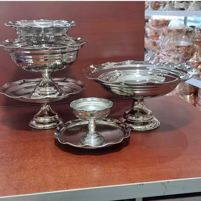 سرویس پذیرایی مسی با روکش کروم