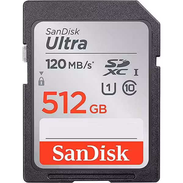 کارت حافظه سن دیسک SD Ultra Class 10 120MBps ظرفیت 512 گیگابایت