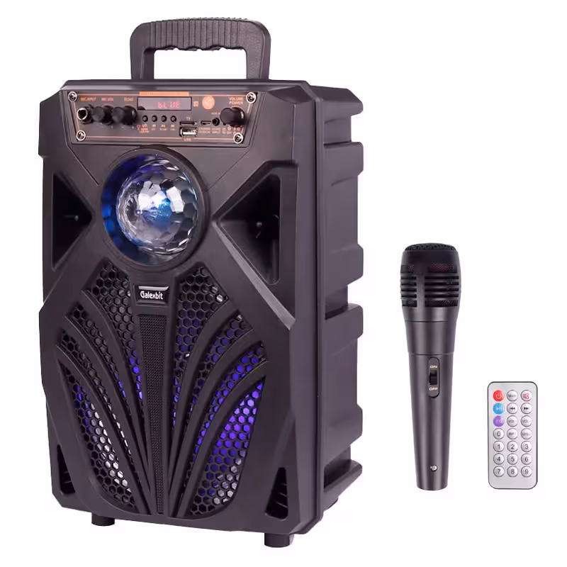 اسپیکر بلوتوثی رم و فلش خور Galexbit GS17 به همراه میکروفون و ریموت کنترل