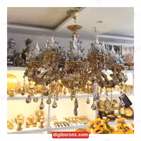 لوستر 8 شاخه 16 شعله طلایی