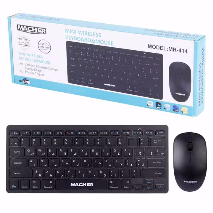 موس و کیبورد بی سیم مچر MACHER مدل MR-414