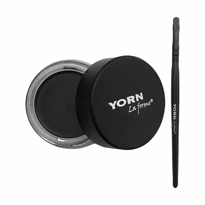 خط چشم ژله ای کاسه ای یورن رنگ مشکی دودی براق Yorn La Forme Smoke Gel Eyeliner