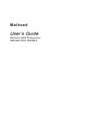 خرید و دانلود نسخه کامل کتاب Mathcad 2000 Users Guide - Mathsoft