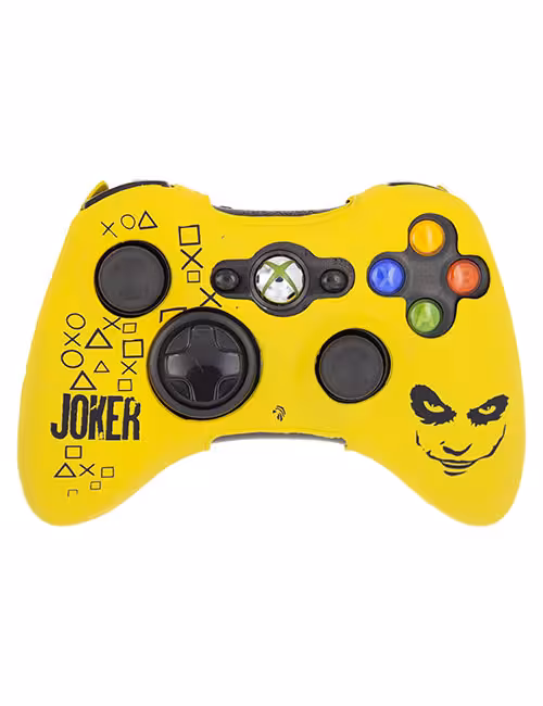 روکش محافظ دسته ایکس باکس 360 لیزری زرد مشکی طرح جوکر