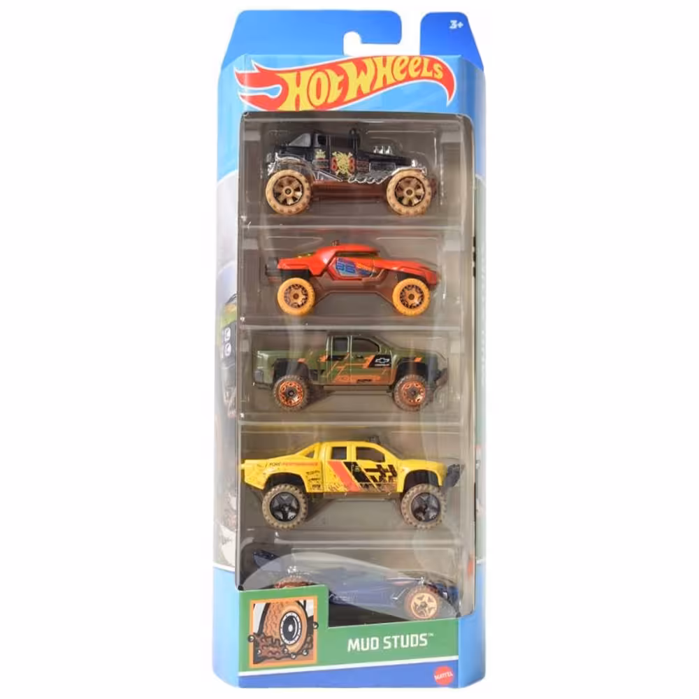 مجموعه 5 عددی ماشین Hot Wheels مدل Mud Studs