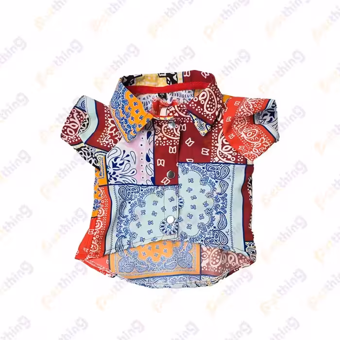 پیراهن هاوایی بته جقه سگ و گربه مدل B72