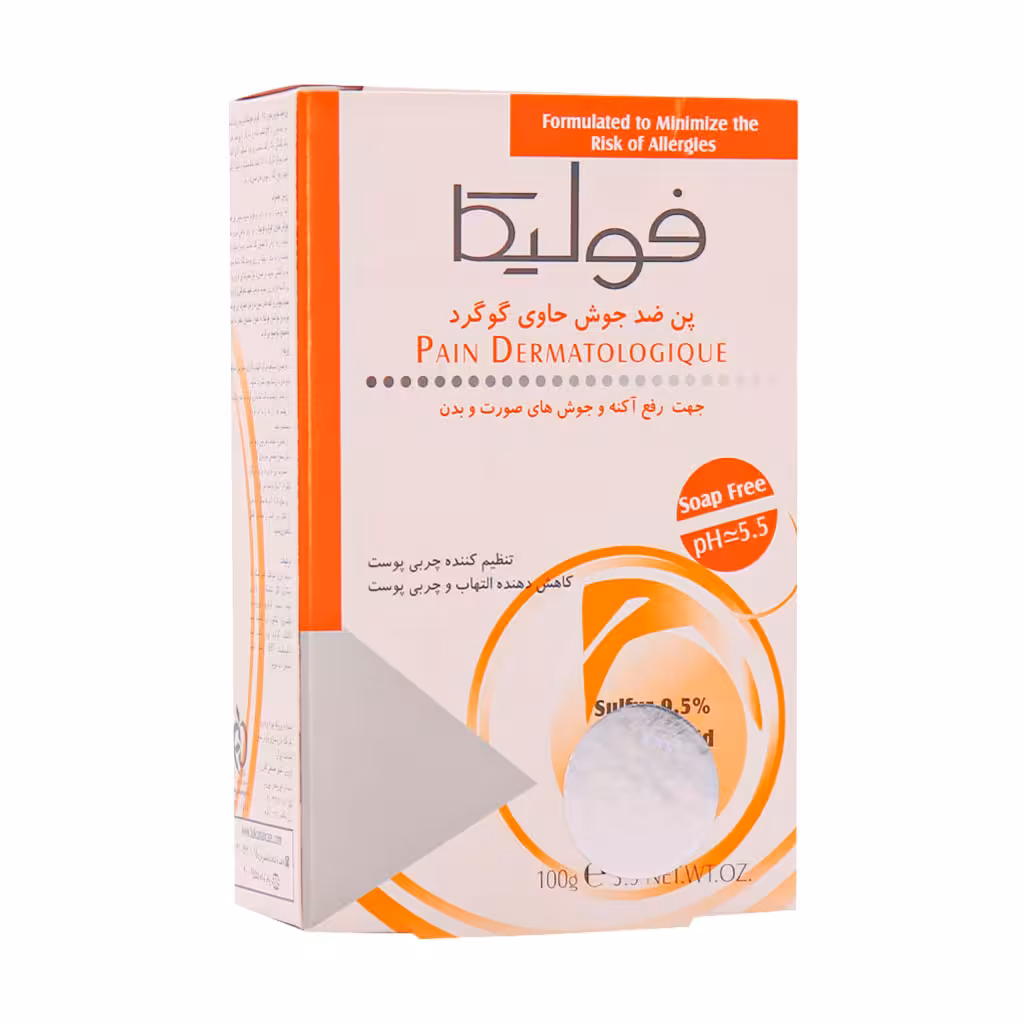 پن آنتی آکنه فولیکا حاوی گوگرد مناسب پوست های چرب و آکنه دار 100 گرم | Fulica Anti Acne Pain With Sulfur