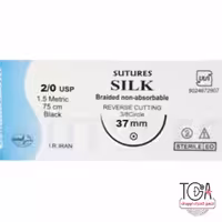 نخ بخیه سیلک 2/0 راند 37 سوچرز