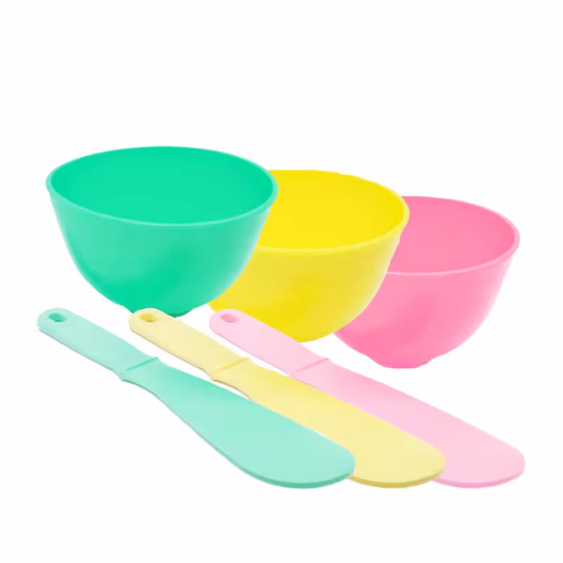 ست کاسه و کاردک سیلیکونی