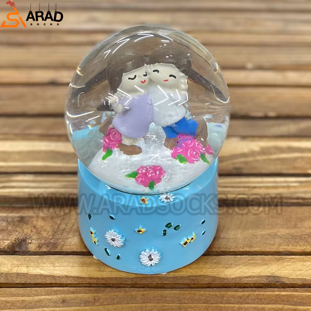 گوی چراغدار متوسط طرح دختر و پسر آبی
