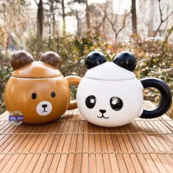 ماگ سرامیکی طرح خرس و پاندا