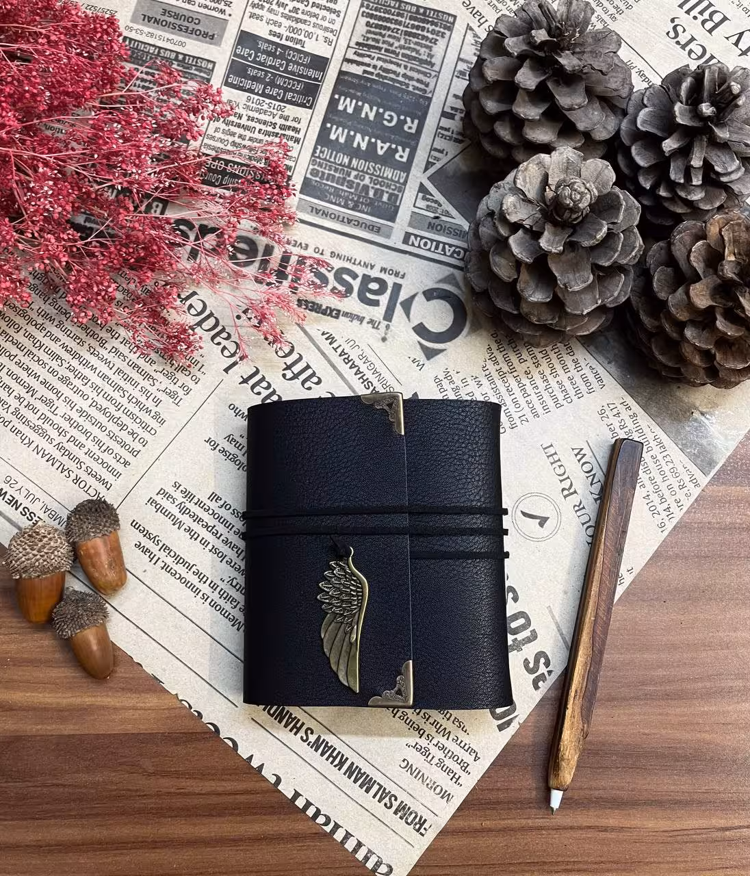 دفترچه چرم دستساز