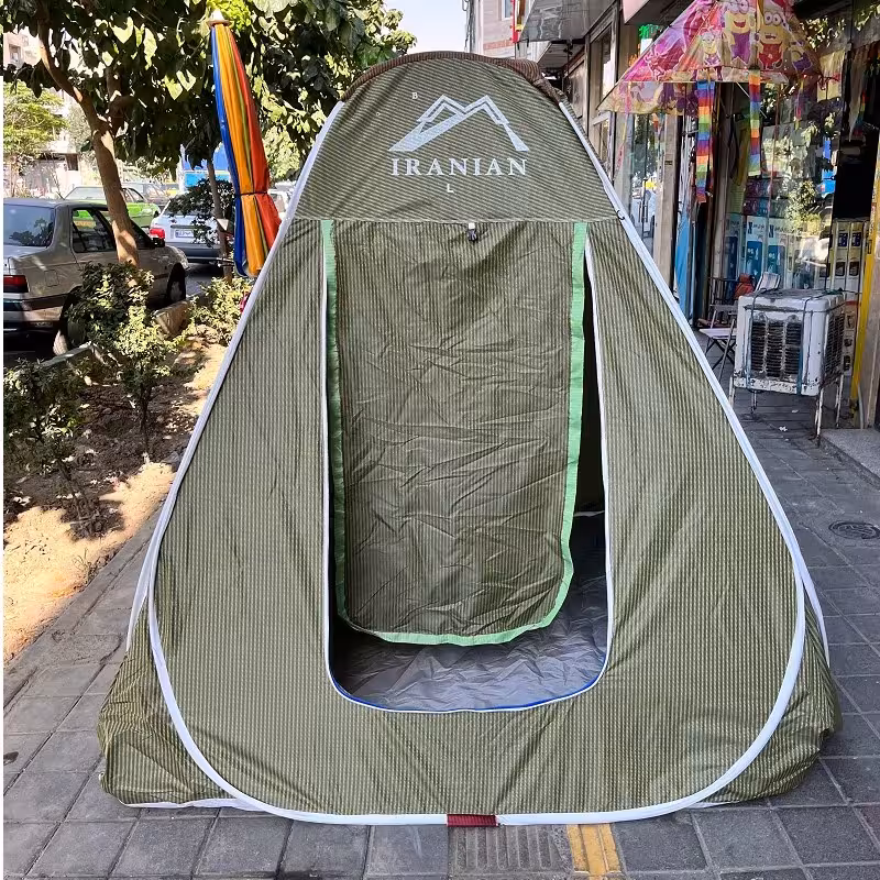 چادر مسافرتی 6 نفره تاشو فنری سفری جنس برنو با کیفیت سه پنجره زیپ درشت کد6