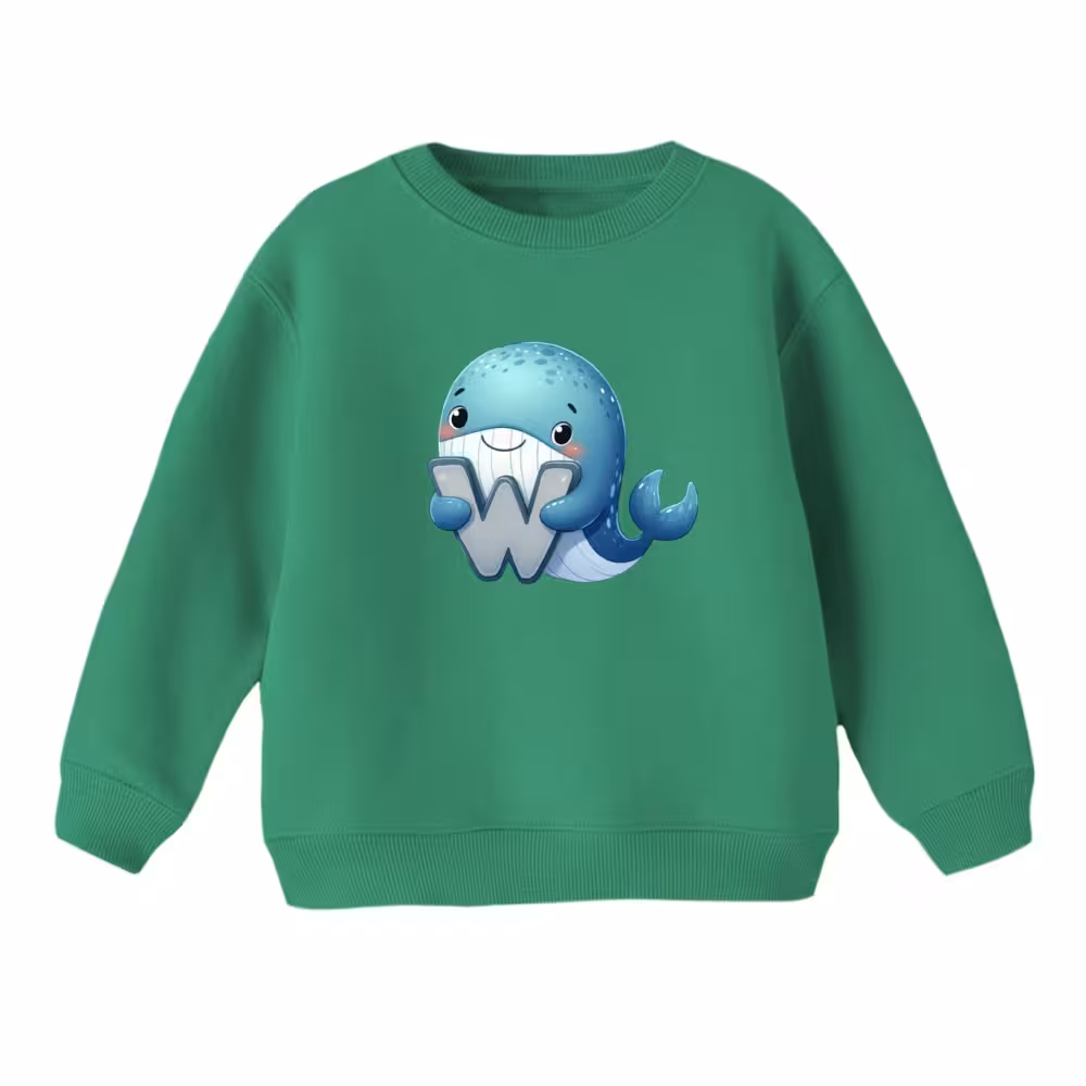 سویشرت بچگانه مدل نهنگ کد 3 رنگ سبز