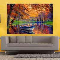 تابلو شاسی8تکه طرح پاییز