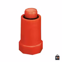 در پوش پایه بلند پلاستیکی قرمز تک لایه آذین سایز 32 ( 1) میلی متر