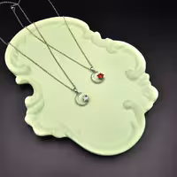 گردنبند جواهری زنانه طرح ماه 03