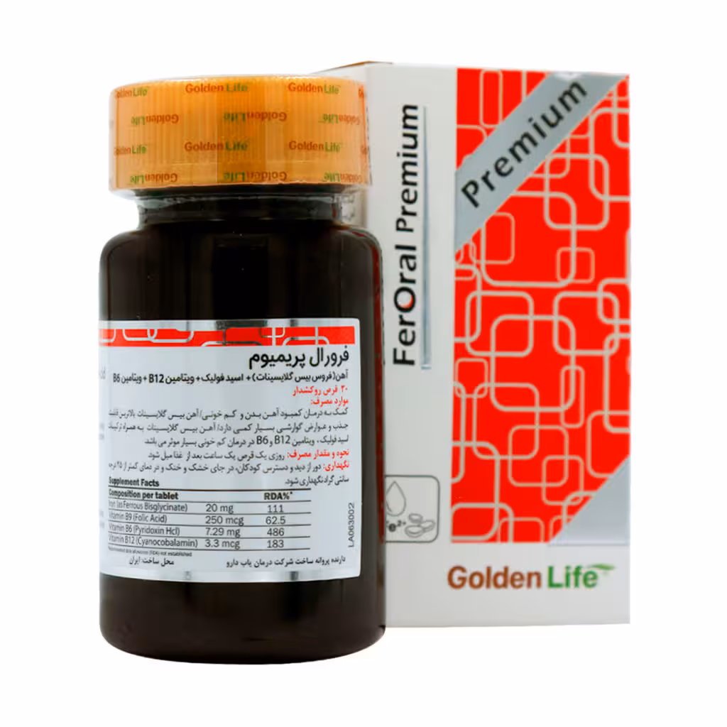 قرص فرورال پریمیوم گلدن لایف 30عدد | Golden Life Feroral Premium