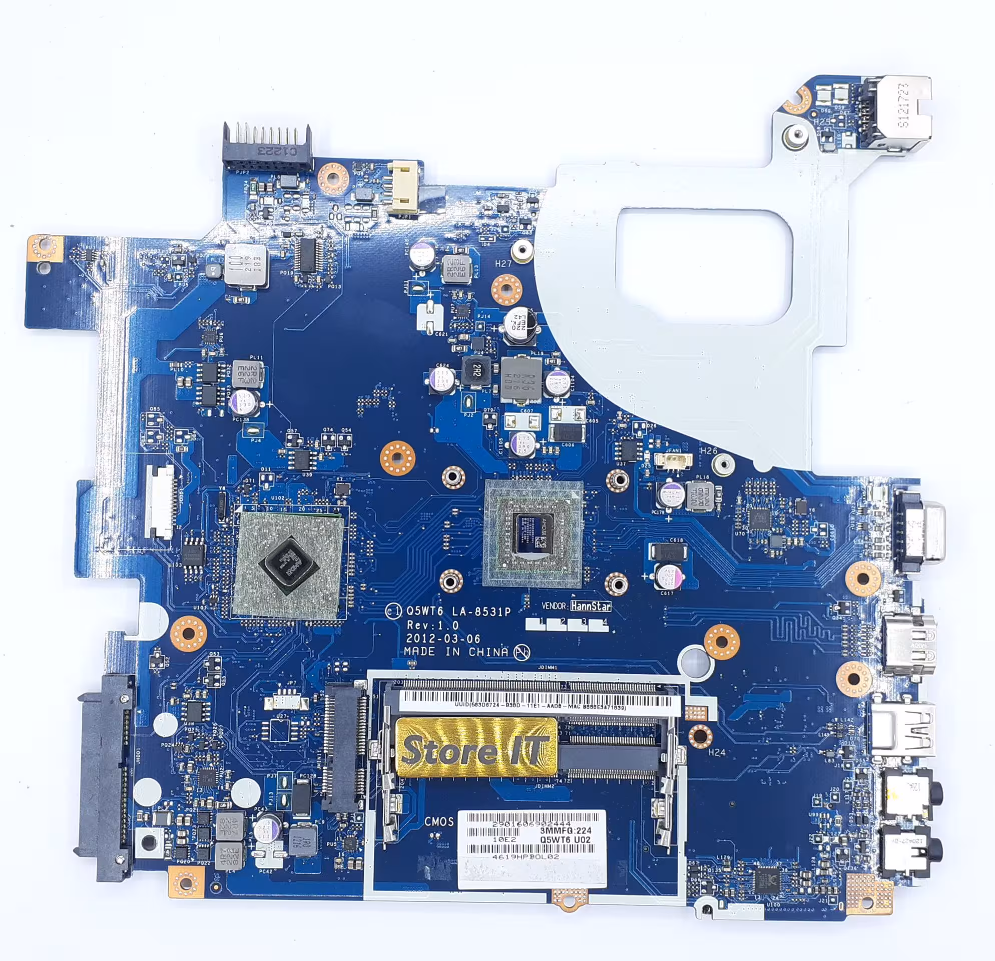 مادربرد لپ تاپ ایسر Aspire E1-521 (La-8531p) AMD E1 بدون گرافیک - فروشگاه اینترنتی استور آی تی