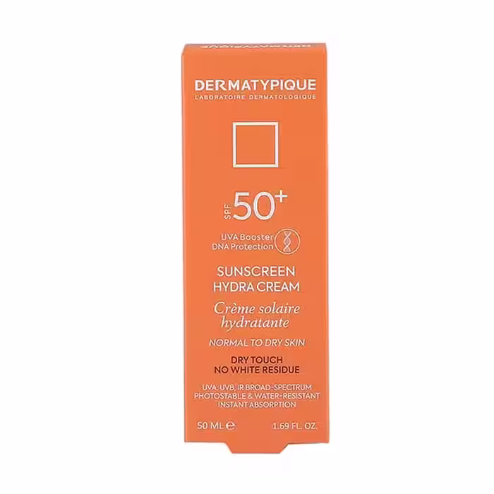 درماتیپیک کرم ضدآفتاب SPF 50 مناسب پوست نرمال تا خشک بی رنگ 50 میلی لیتر - داروکاو