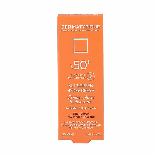 درماتیپیک کرم ضدآفتاب SPF 50 مناسب پوست نرمال تا خشک بی رنگ 50 میلی لیتر - داروکاو