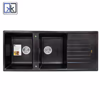 سینک ظرفشویی گرانیتی سولار مدل s33 مشکی مات