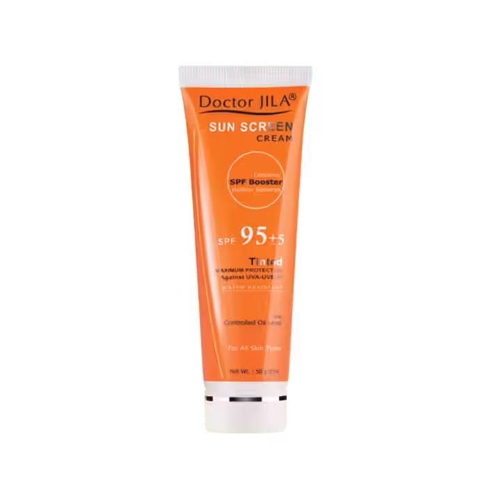 کرم ضد آفتاب رنگی SPF95 دکتر ژیلا Doctor Jila Sunscreen Cream SPF95(TINTED)