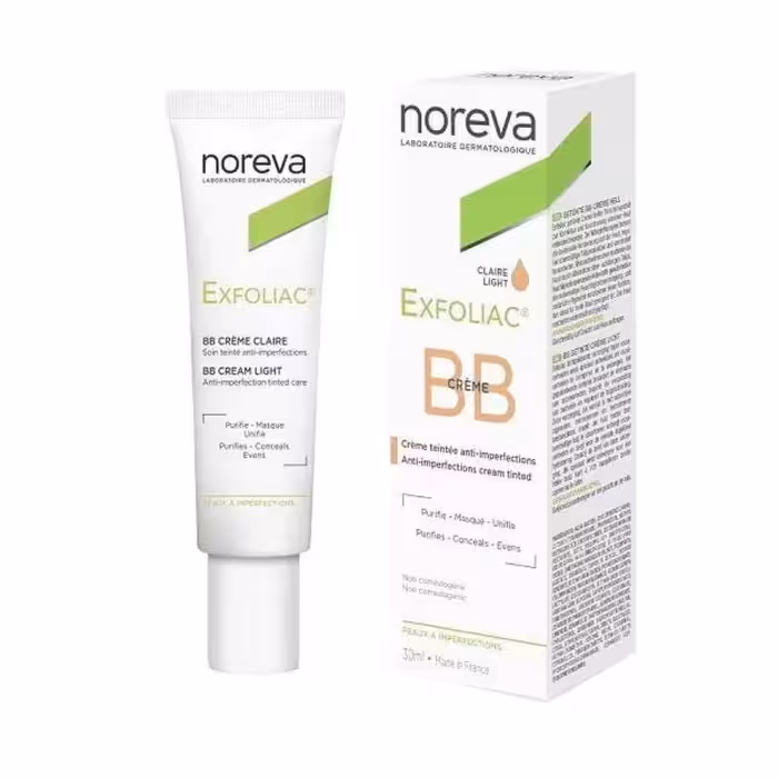 بی بی کرم اکسفولیاک نوروا رنگ روشن ( NOREVA-Exfoliac BB Cream Claire Light )