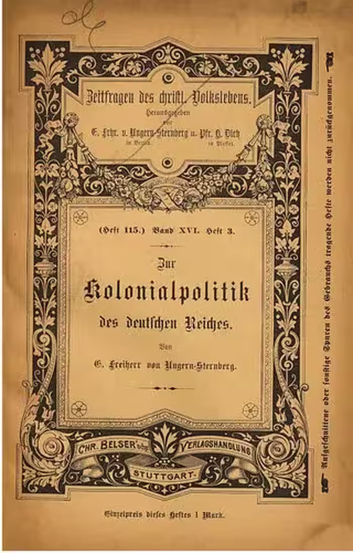 خرید و دانلود نسخه کامل کتاب Zur Kolonialpolitik des Deutschen Reiches
