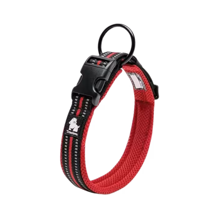 قلاده سگ گردنی مدل SOFT PADDED PLUS برند true love ترولاو رنگ قرمز سایز M