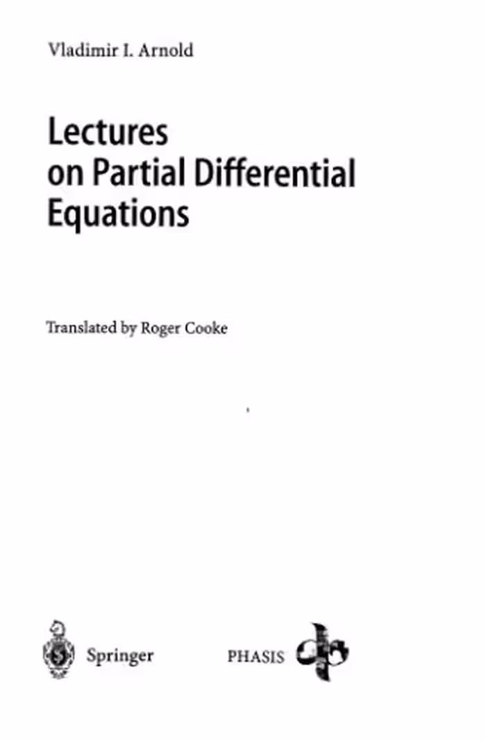 خرید و دانلود نسخه کامل کتاب Lectures on Partial Differential Equations