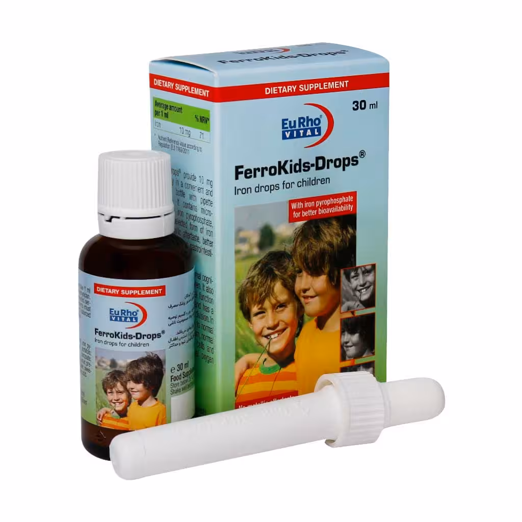 قطره آهن فروکیدز یوروویتال FERROKIDS DROPS EURHO VITAL