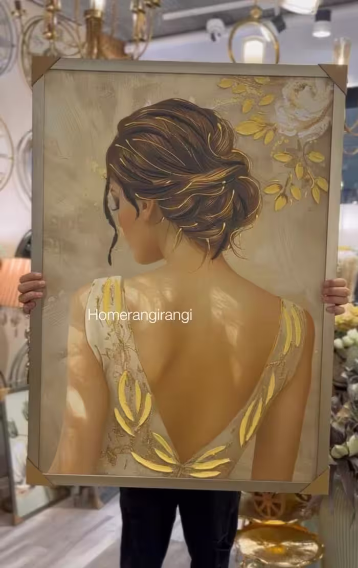 تابلو تکسچر برجسته طرح دختر