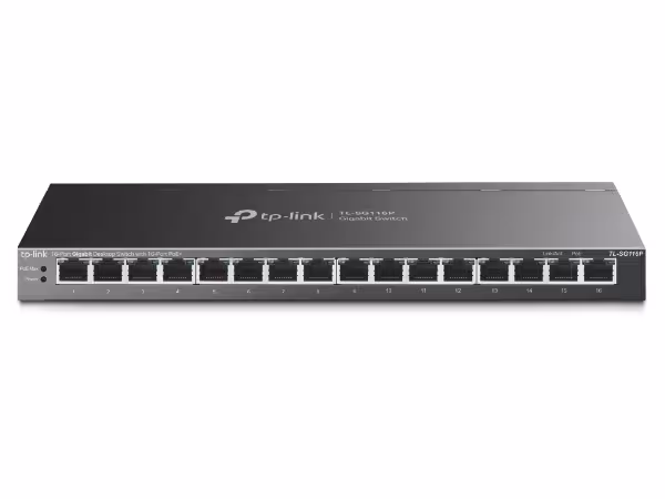 Tplink TL-SG116P New 16-Port Gigabit Desktop Switch with 16-Port PoE - تکنو لینک 148