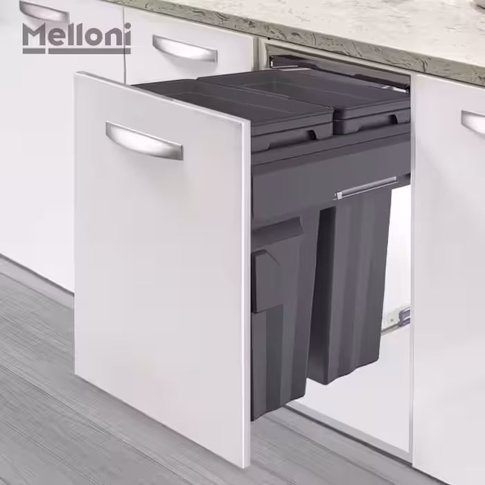 سطل 2 قلو Max Bin ملونی 9007 - یراقینو فروش یراق آلات کابینت و درب