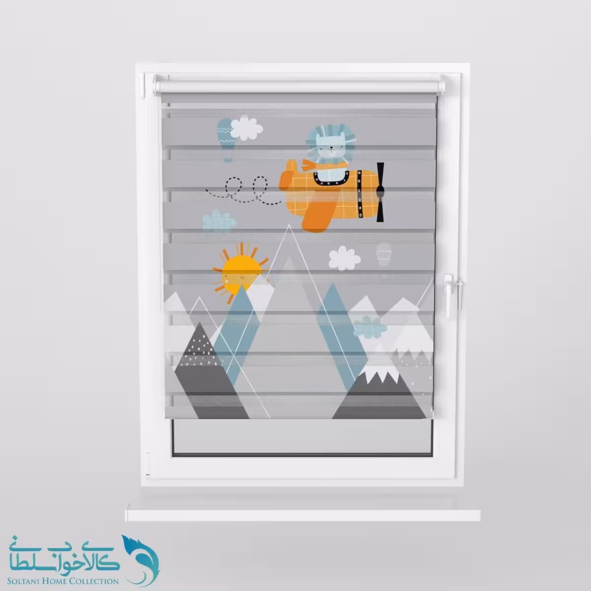 پرده زبرا اتاق کودک طرح هیمالیا کد A3039