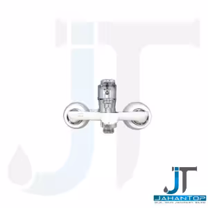 شیر دوش اهرمی سفید کروم آریانا مدل ونوس