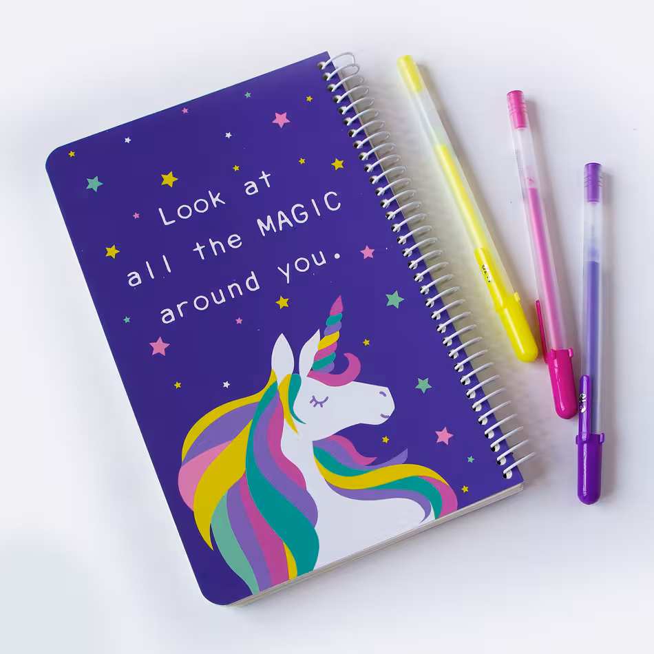 دفتر خط دار یونیکورن بنفش کیچ بوک (KITSCH BOOK)