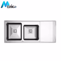 سینک میلان کد 6010 توکار دو لگنه