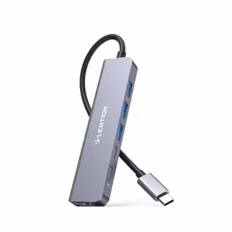 هاب 6 پورت لنشن مدل Lention USB-C Hub CE35SH